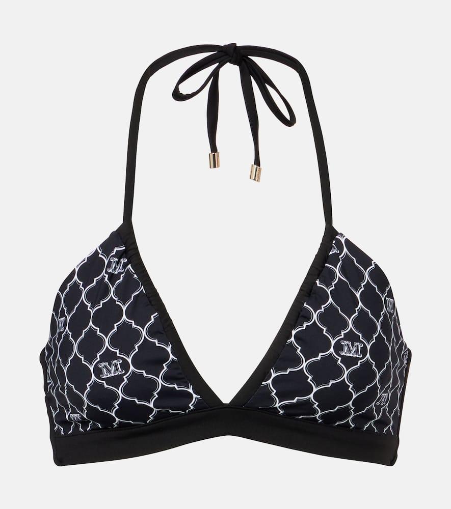 max mara anna printed halterneck bikini top