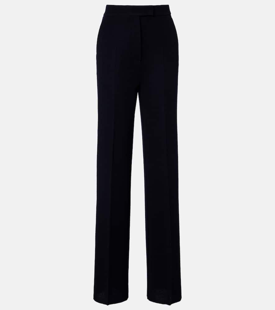 max mara attinia virgin wool piqué wide