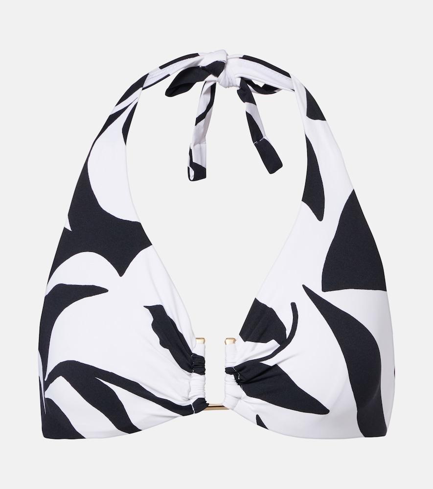 max mara avena floral halterneck bikini top