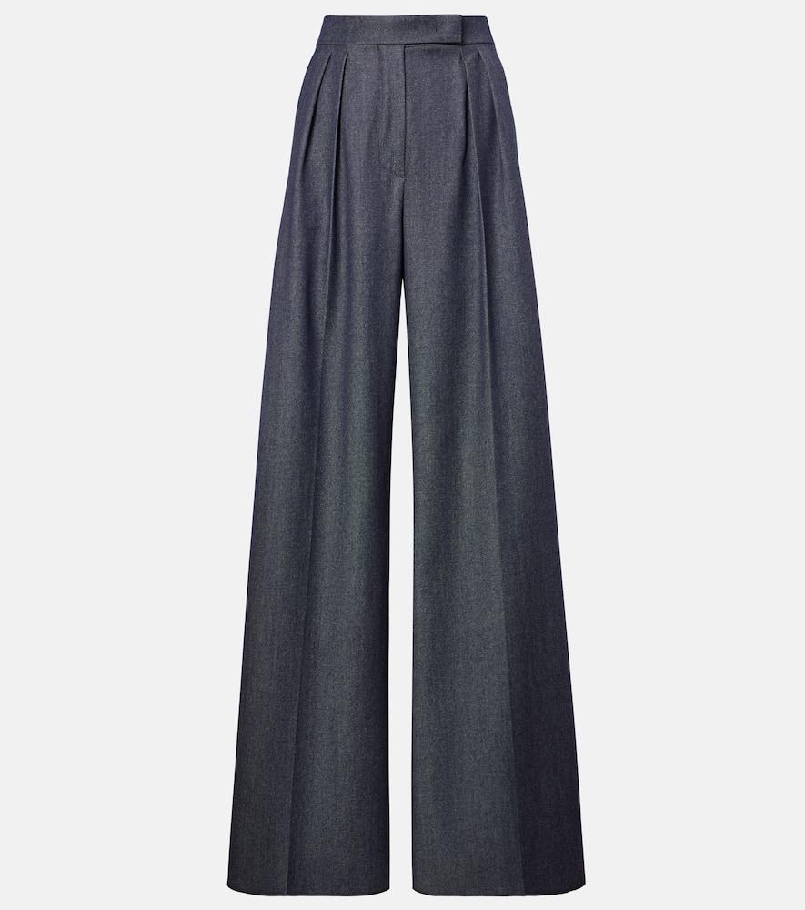 max mara baden pleated virgin wool wide