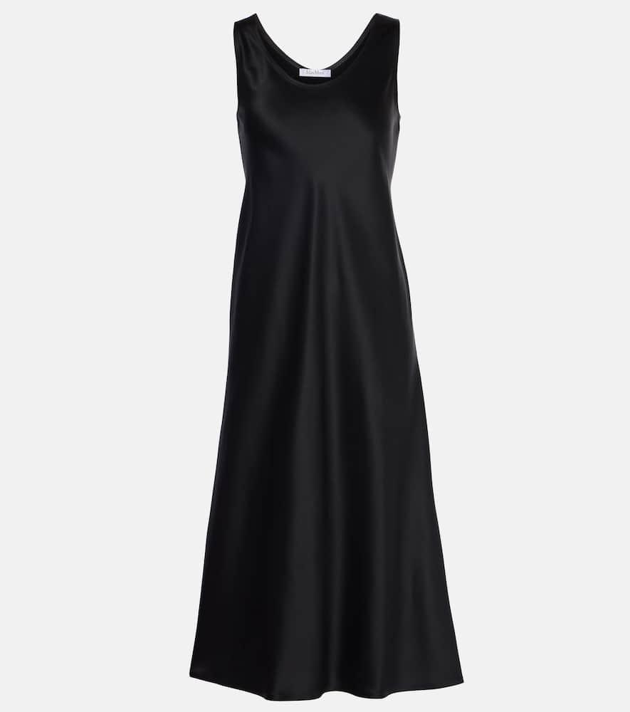 max mara banjo silk satin midi dress