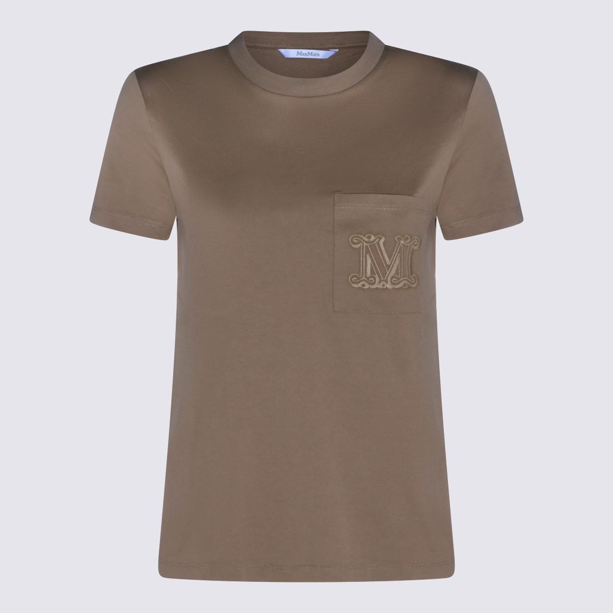 max mara beige cotton papaia t-shirt