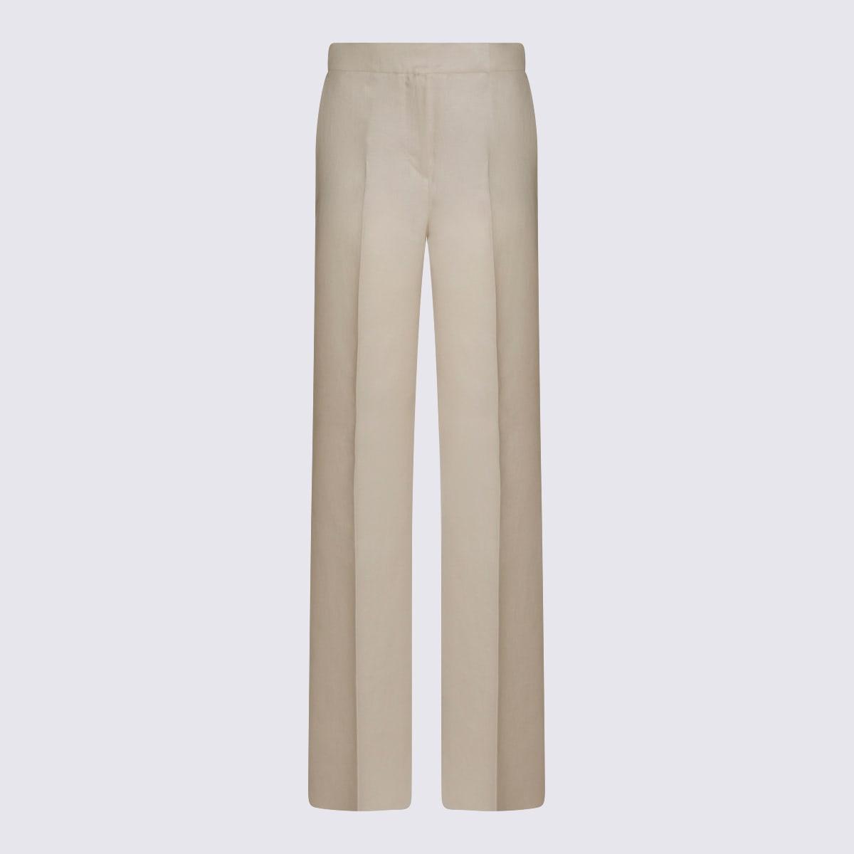 max mara beige linen pants