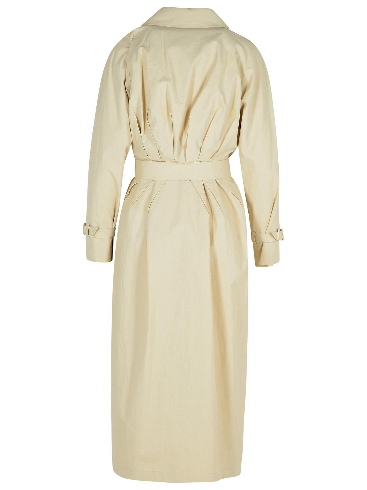 max mara beige linen raincoat