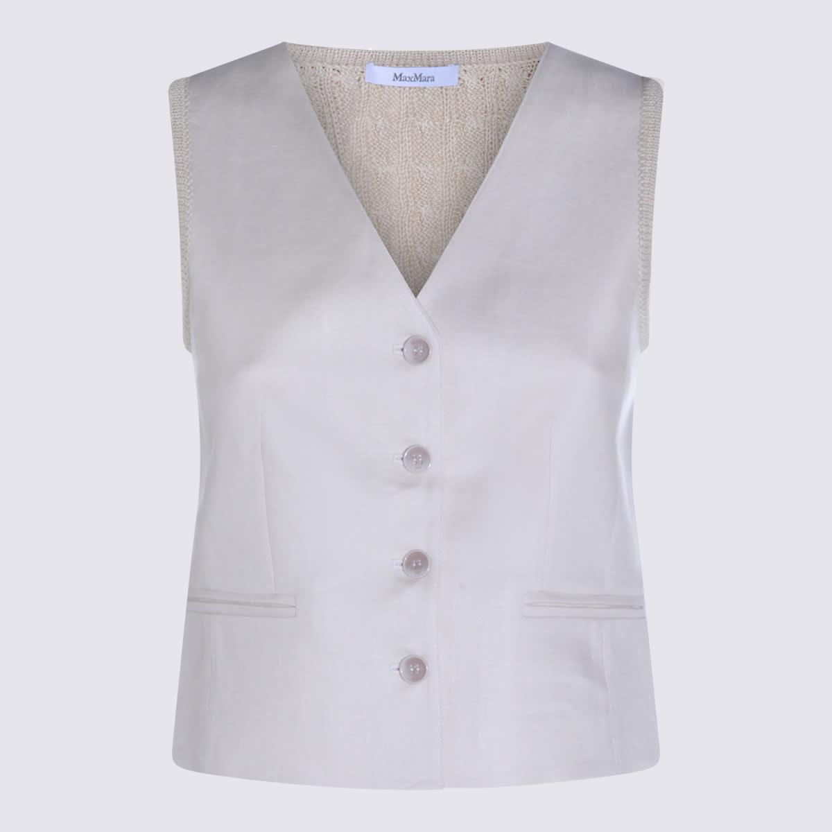max mara beige linen top