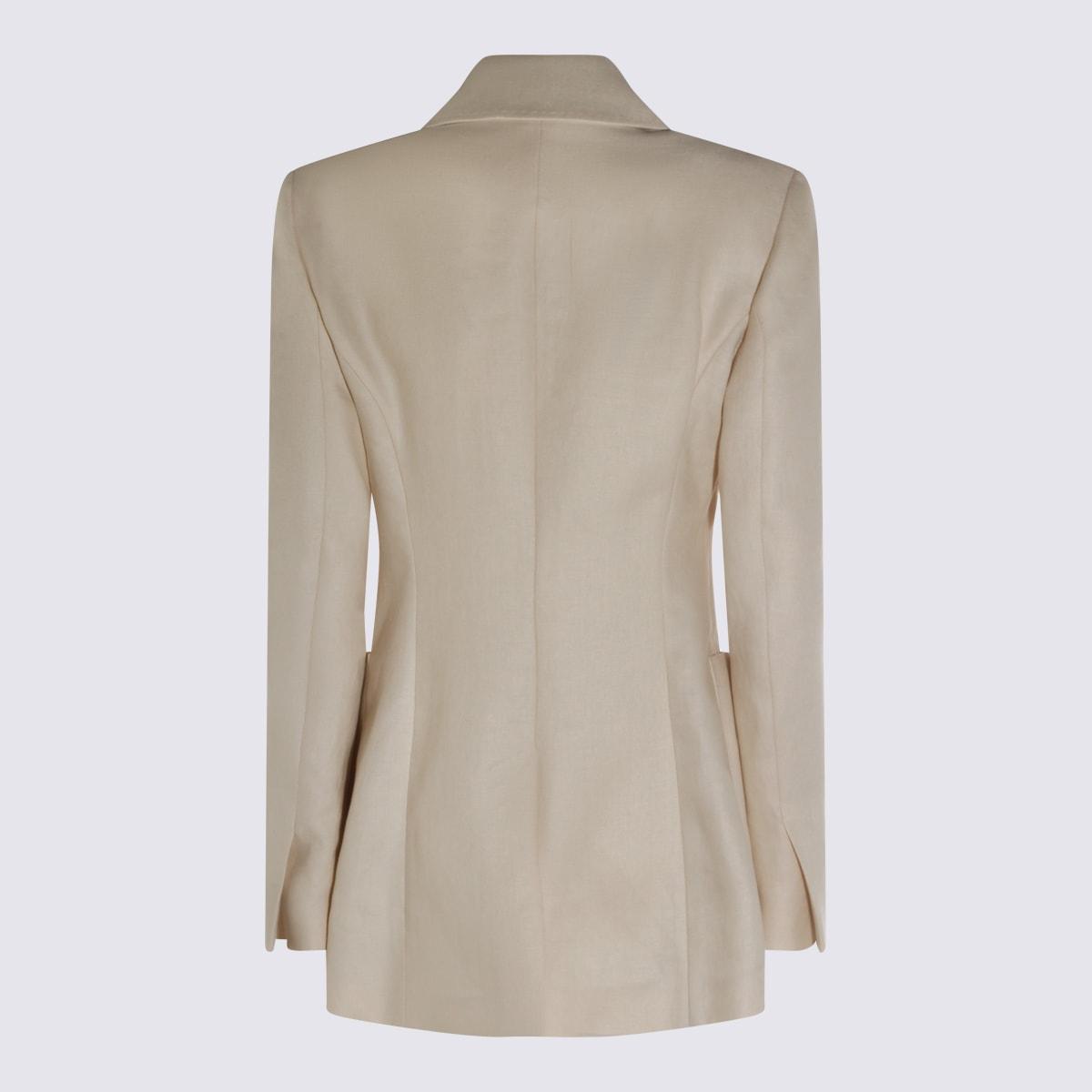 max mara beige linen volonta blazer