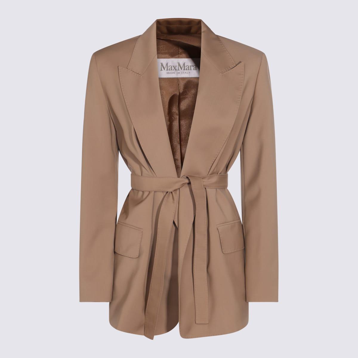 max mara beige wool talento blazer