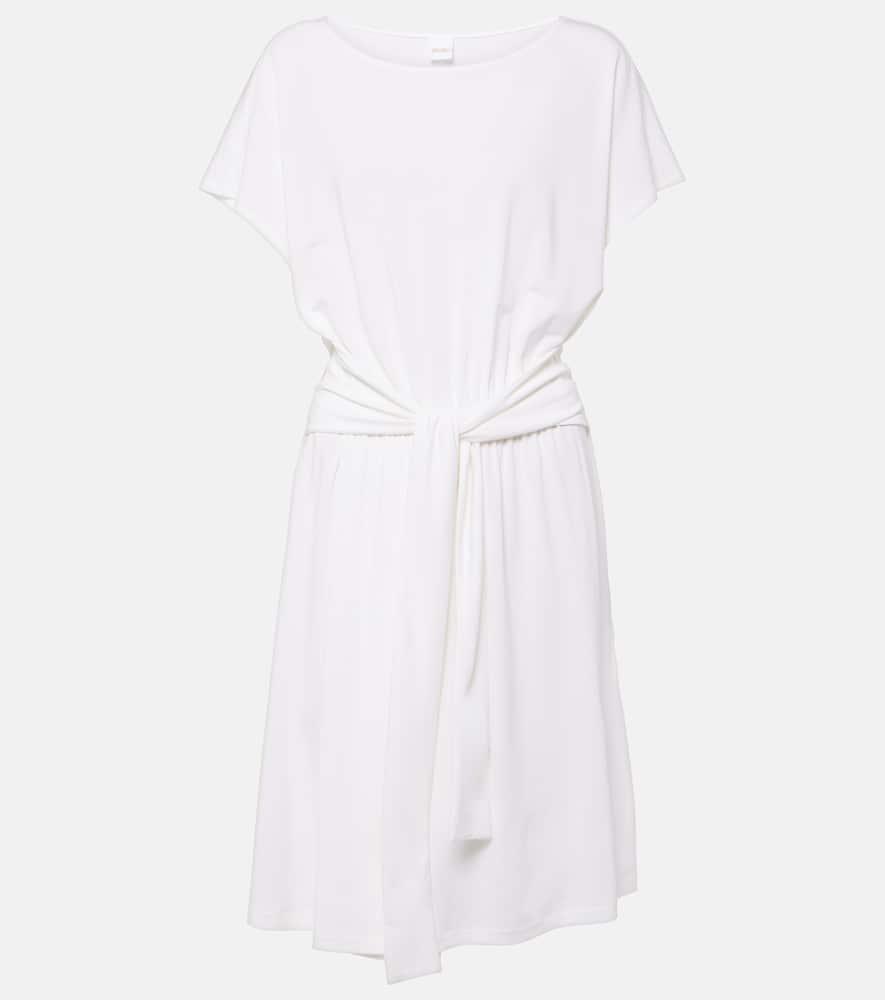 max mara belted jersey midi dress
