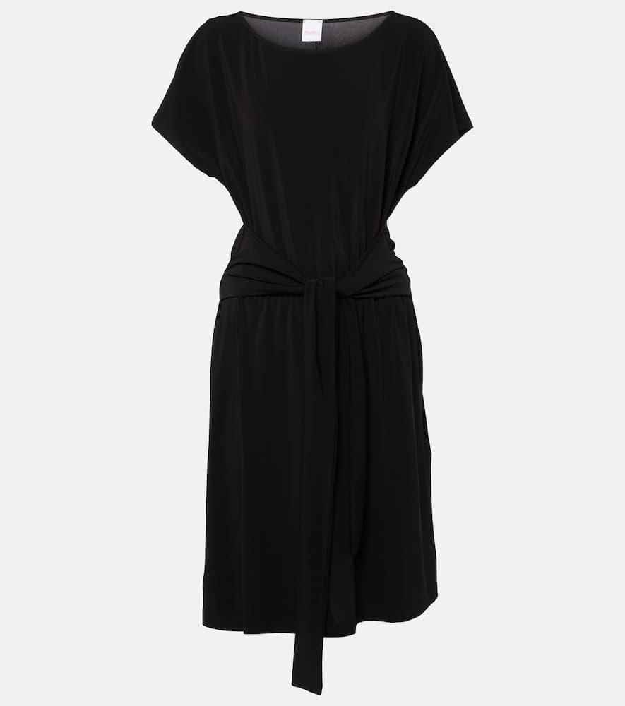 max mara belted jersey midi dress
