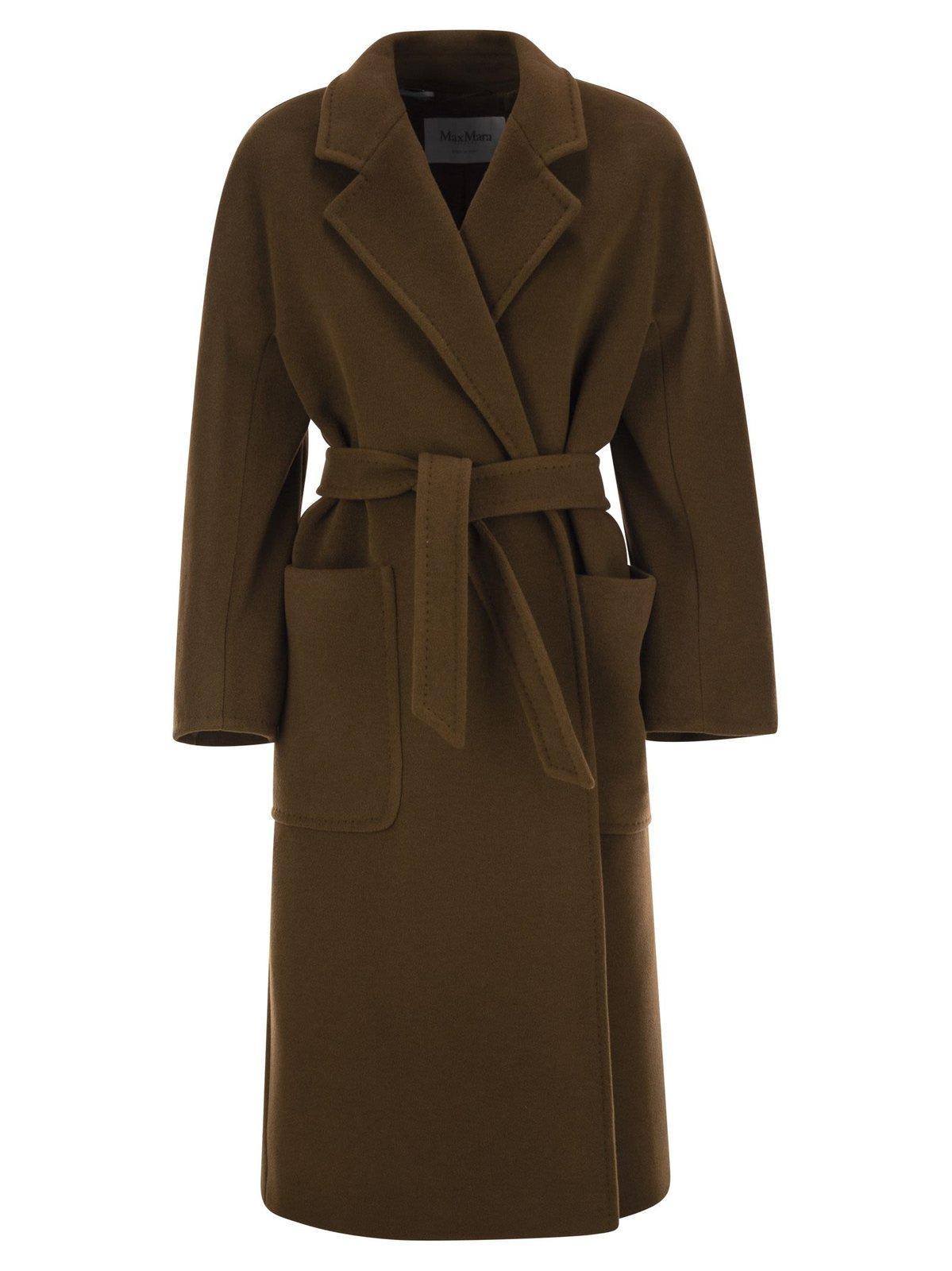 max mara belted long-sleeved coat