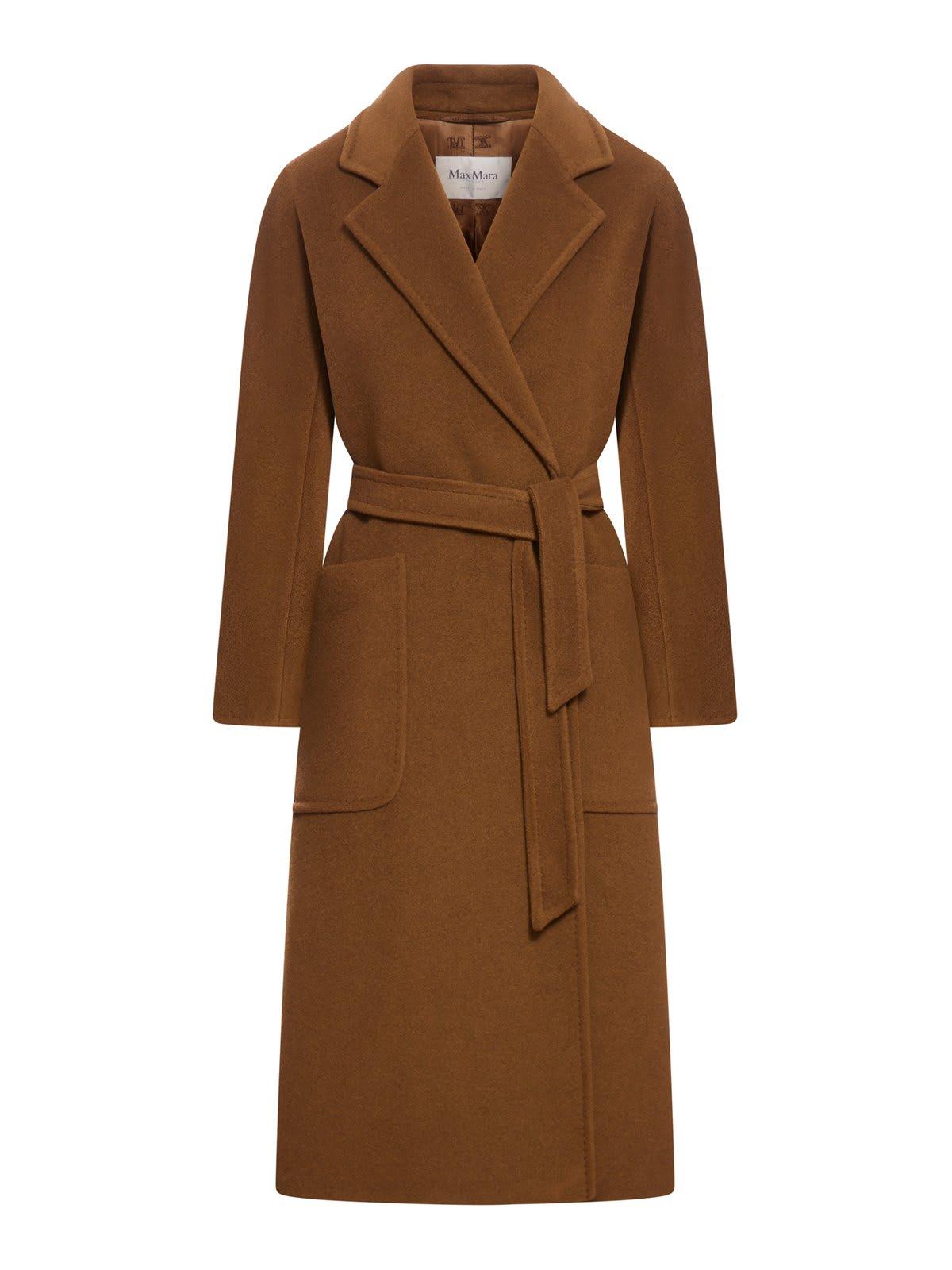max mara belted long-sleeved coat