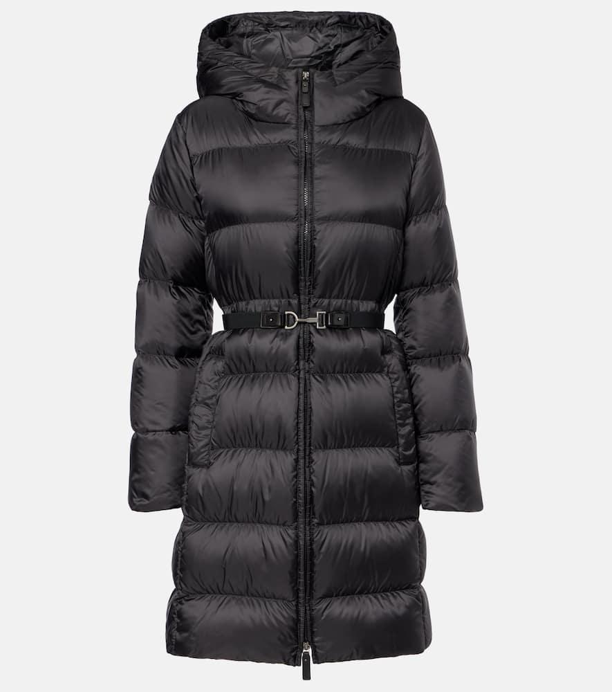 max mara belted quilted down coat
