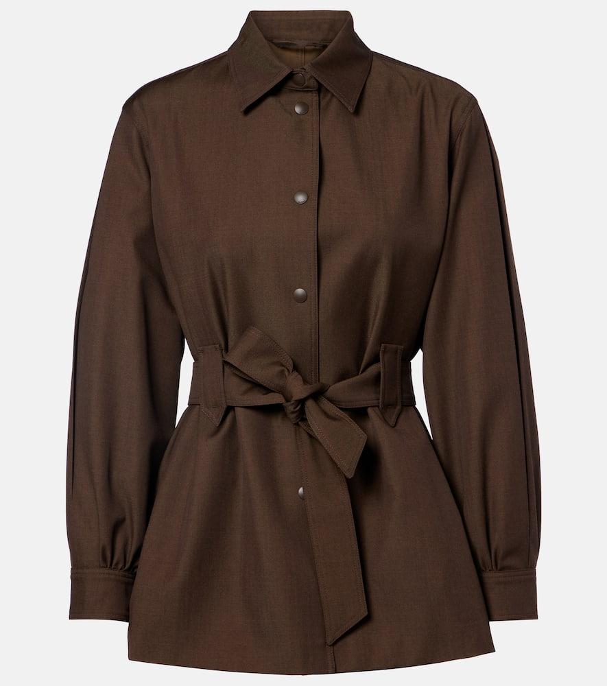 max mara belted virgin wool blazer