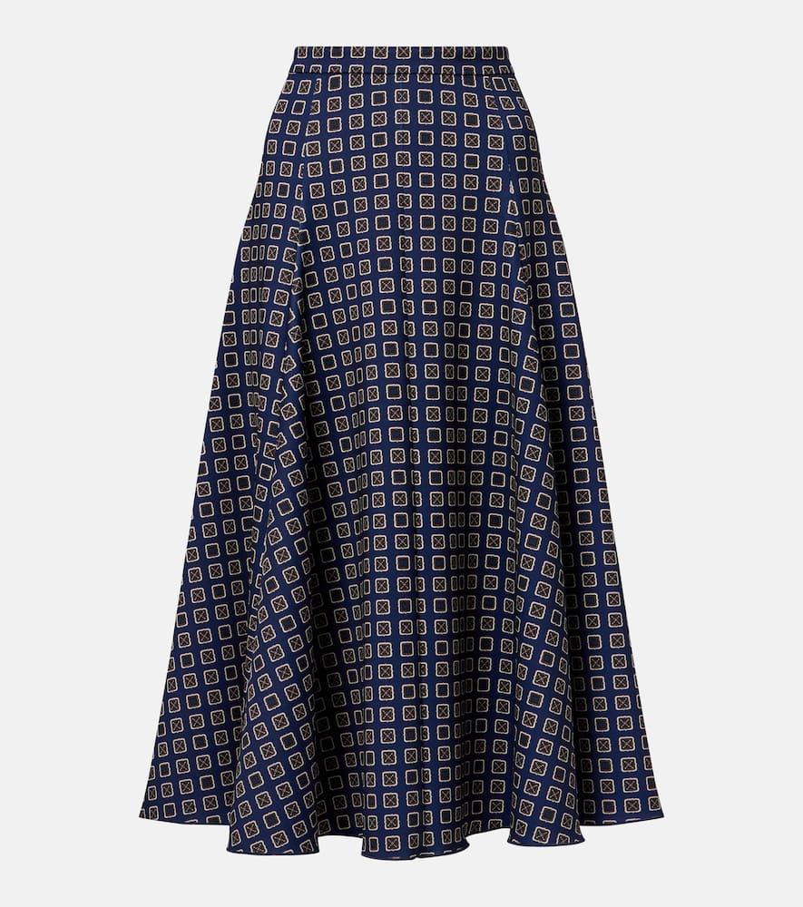 max mara benda printed jersey midi skirt
