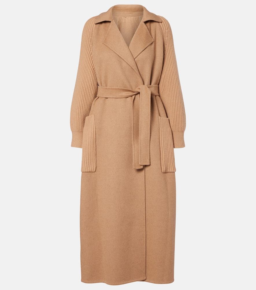max mara berard camel hair, wool, and cashmere wrap coat