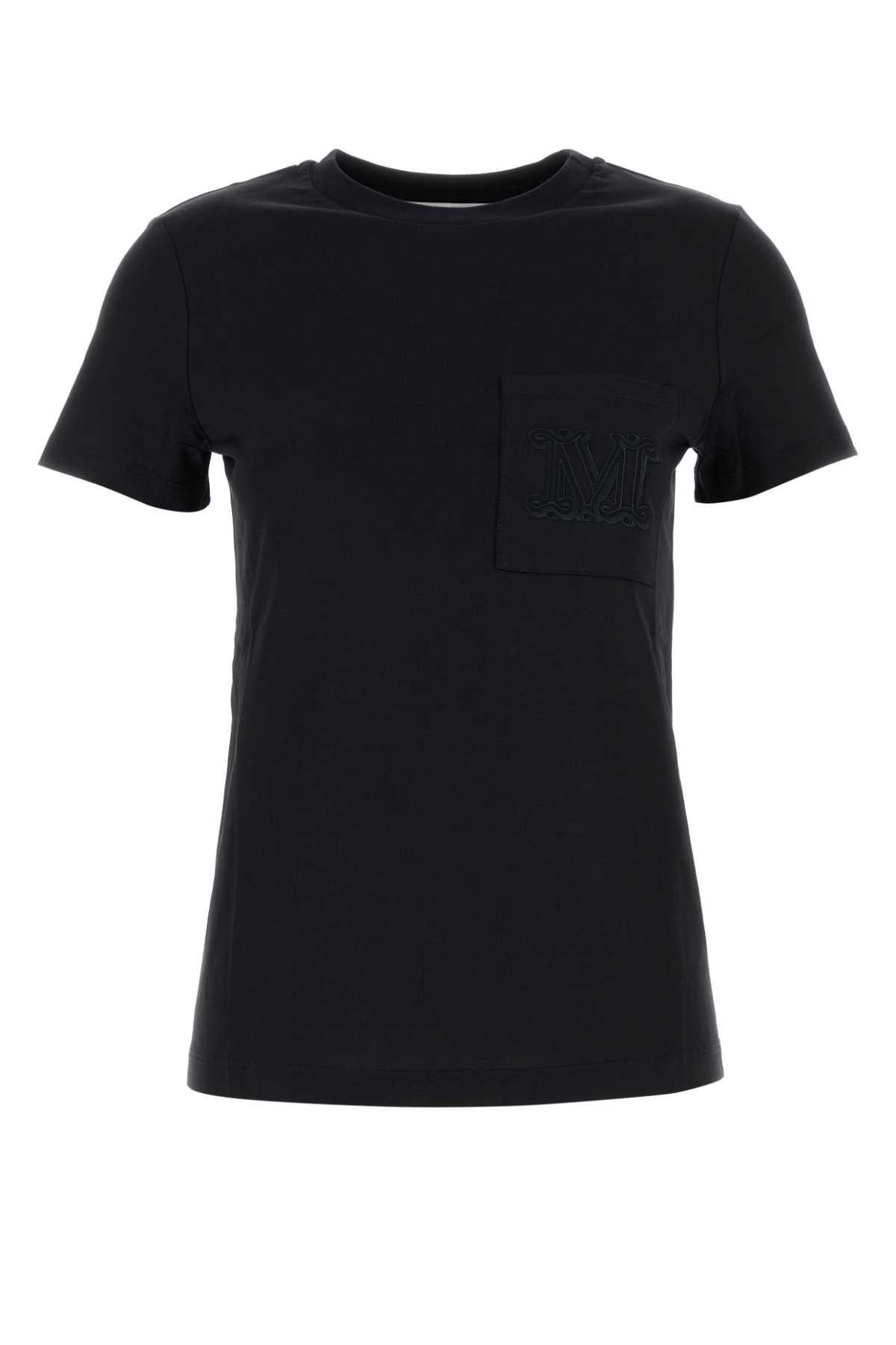 max mara black cotton papaia t-shirt