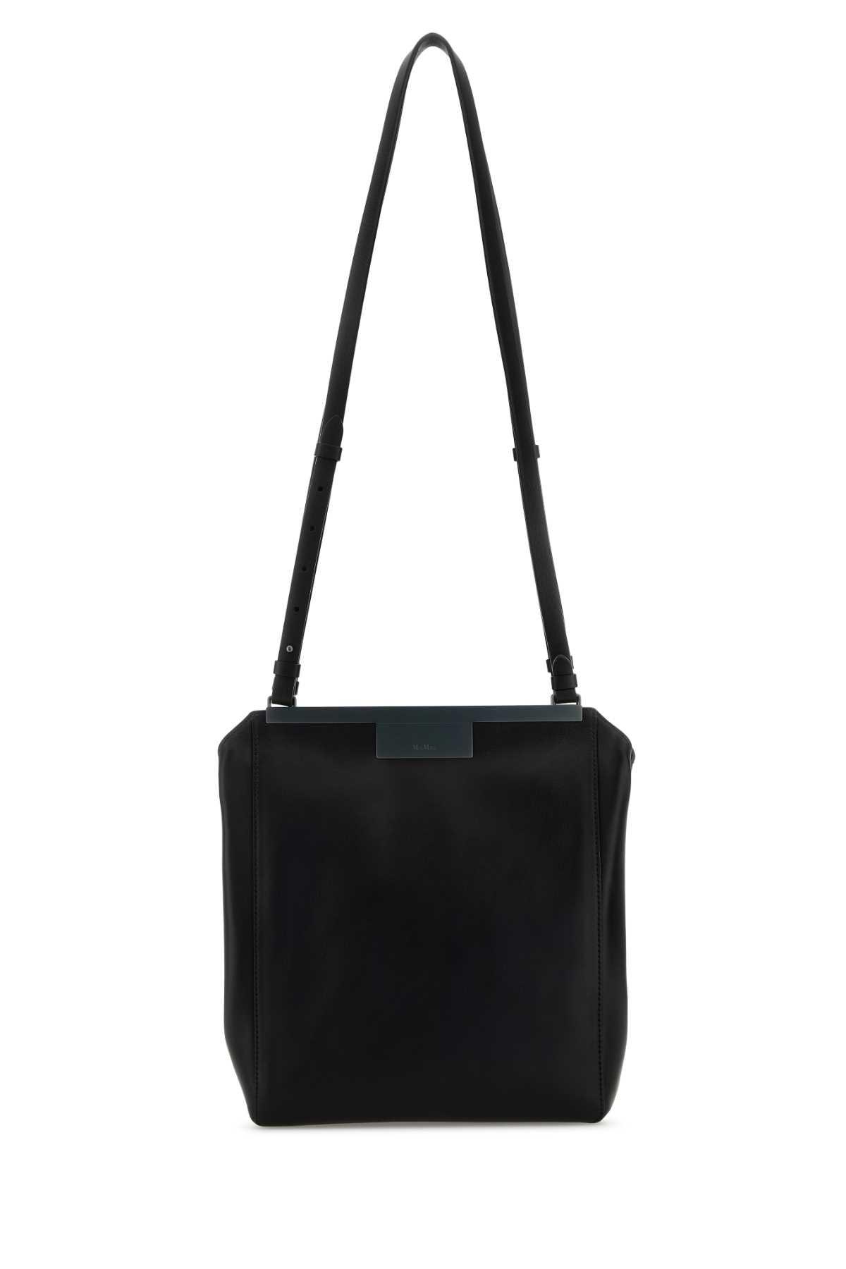 max mara black leather mmsummer shoulder bag