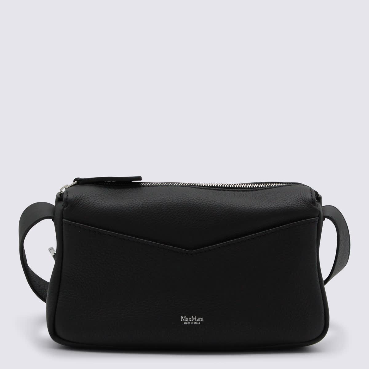 max mara black leather skippers bag