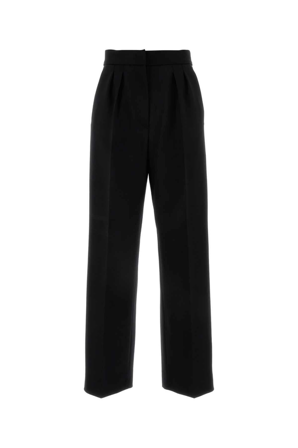 max mara black stretch wool verbano pant