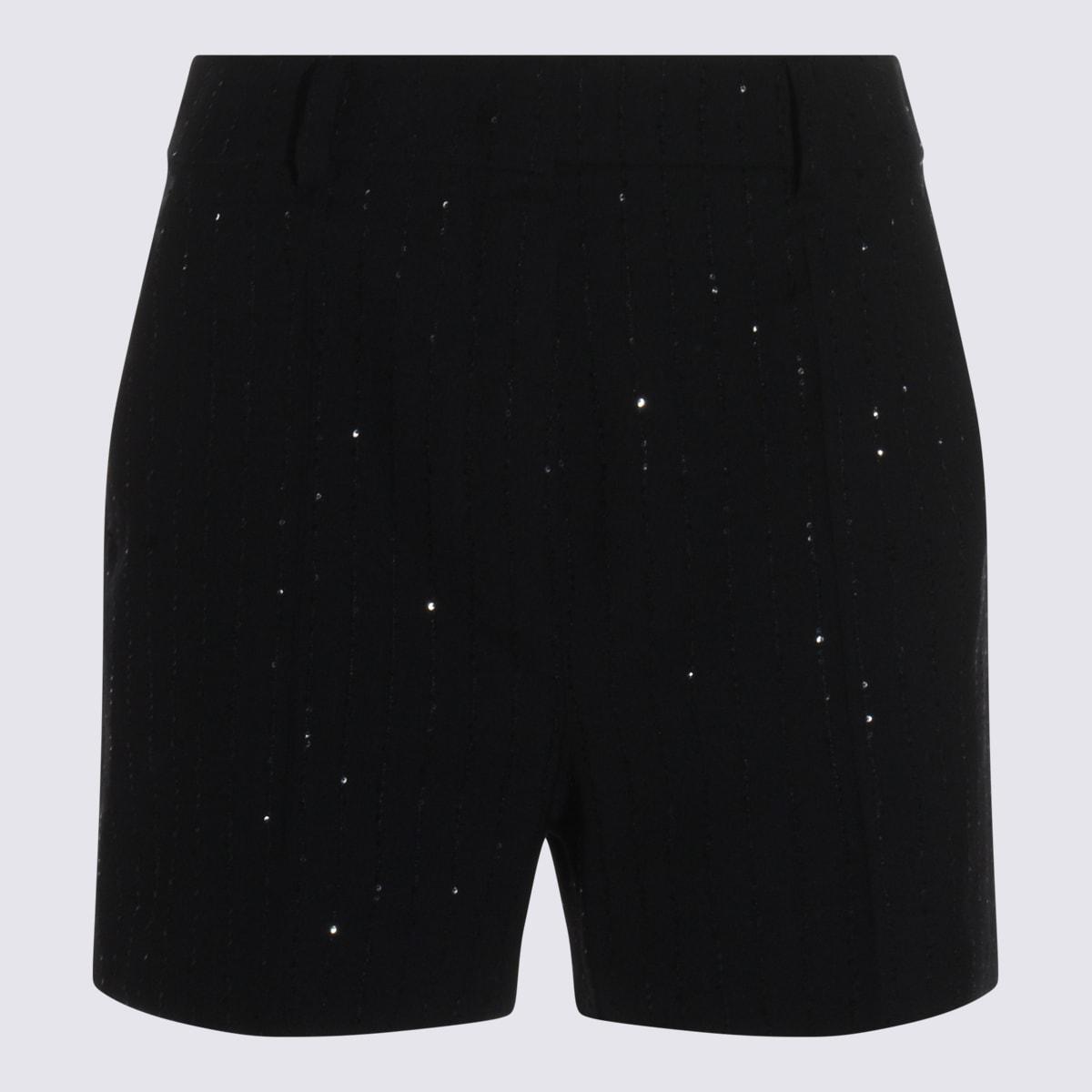 max mara black wool siberia shorts