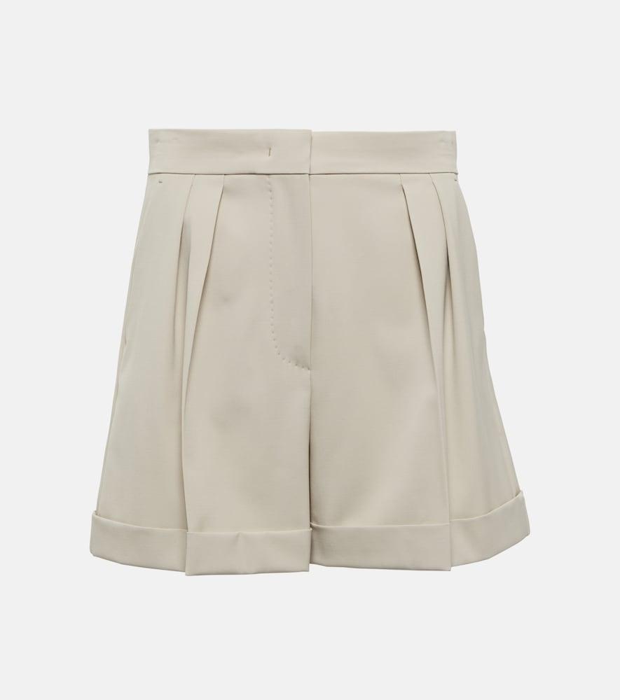 max mara bormida wool gabardine shorts