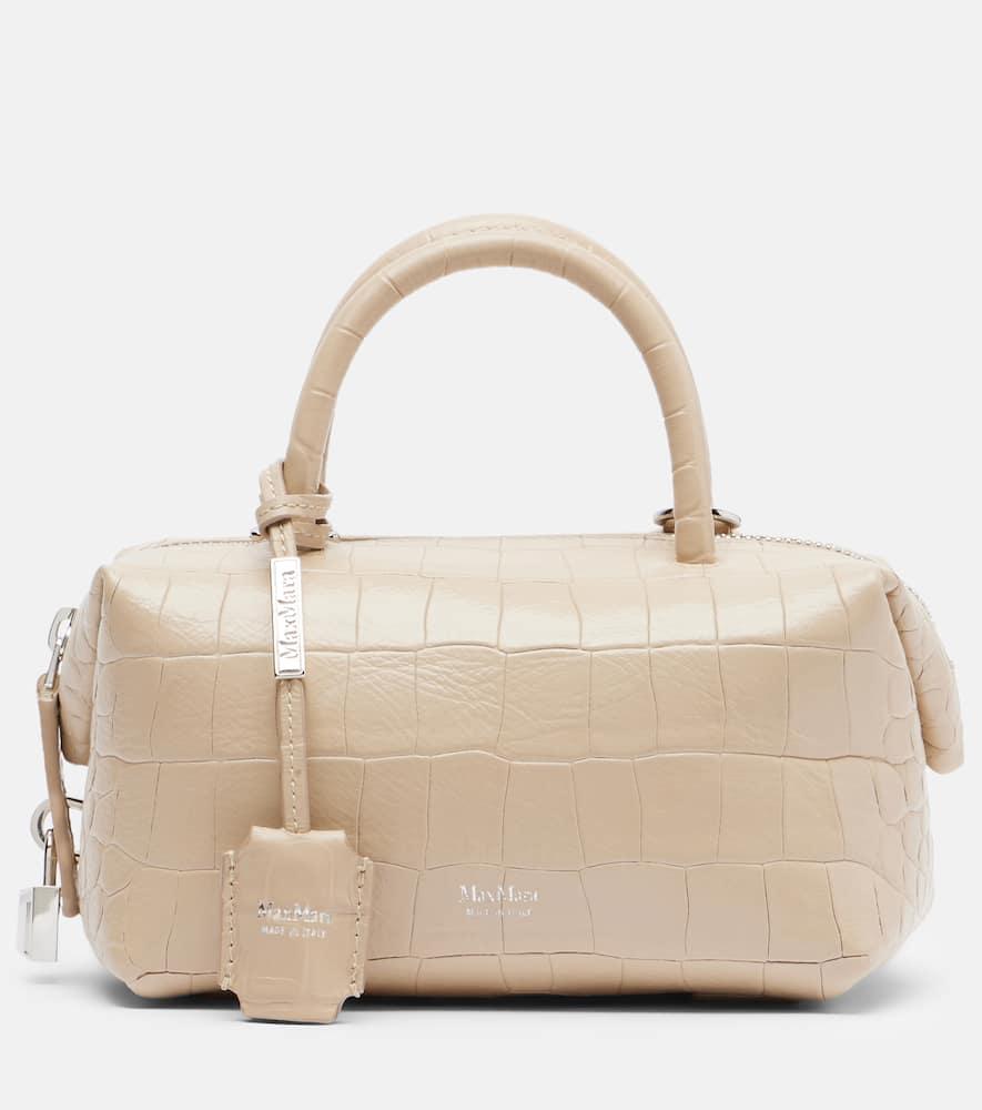 max mara boston leather tote bag