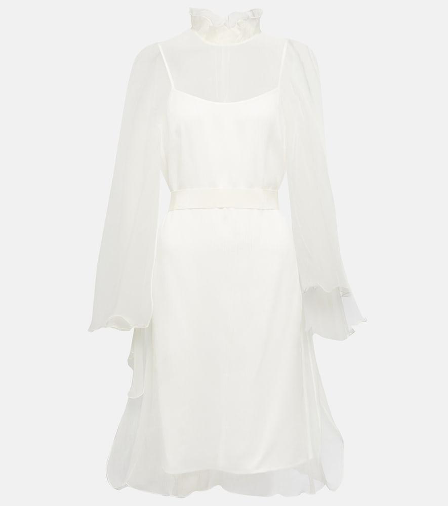 max mara bridal alma ruffled silk minidress