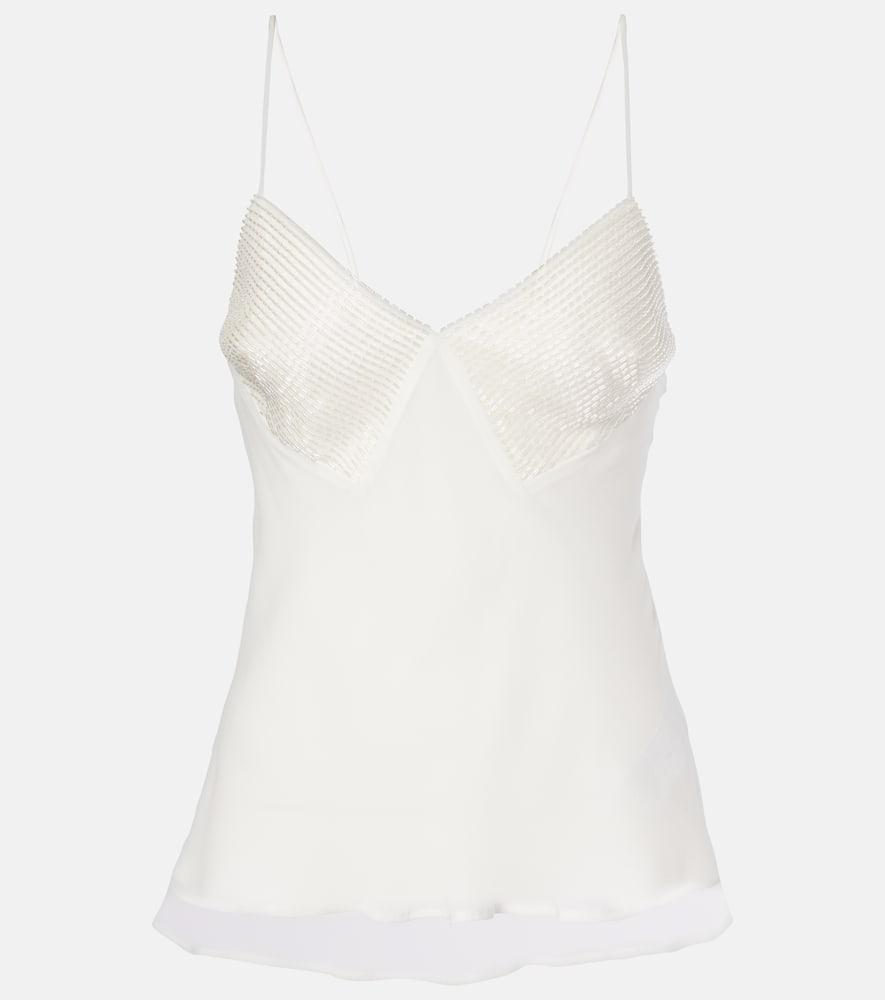 max mara bridal opache silk georgette camisole