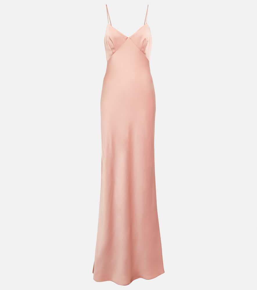 max mara bridal selce satin slip dress