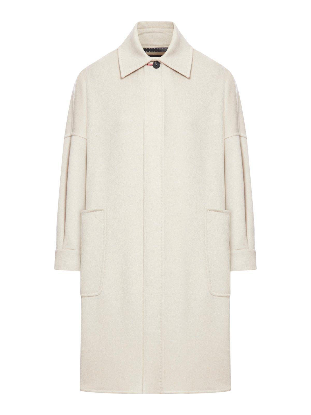 max mara button detailed long-sleeved coat