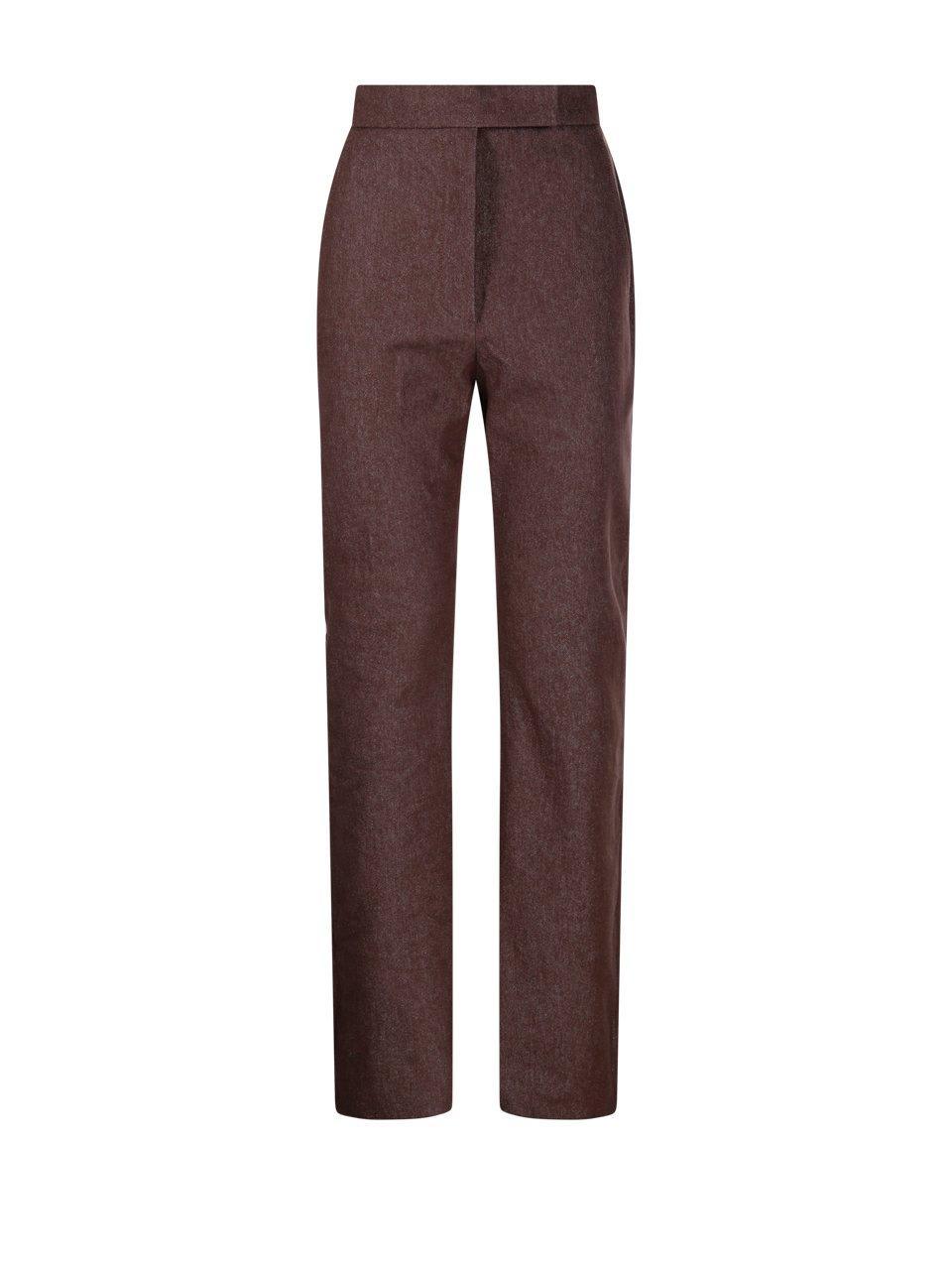 max mara button detailed straight-leg trousers