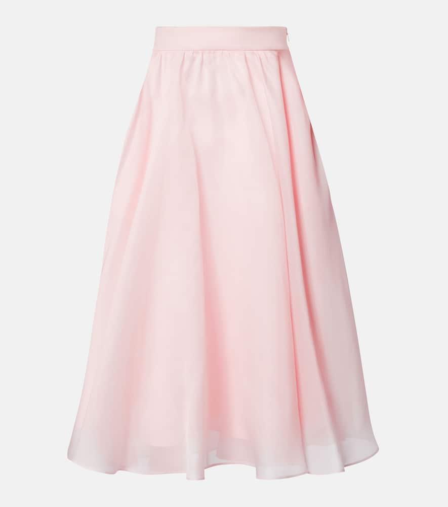 max mara calle silk midi skirt