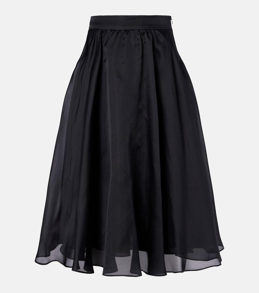 max mara calle silk midi skirt