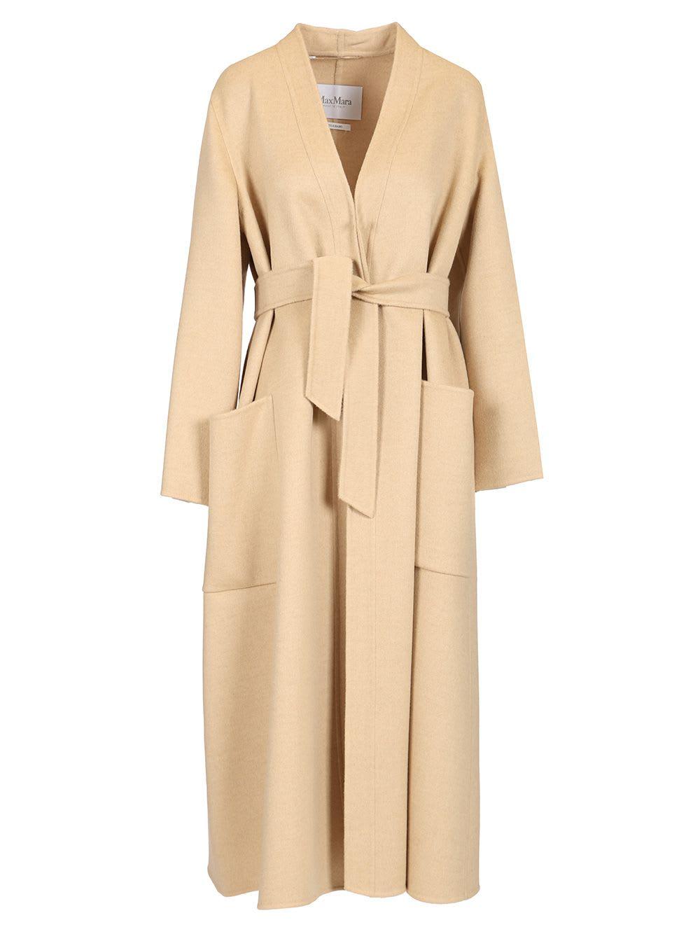 max mara camel dressing gown coat