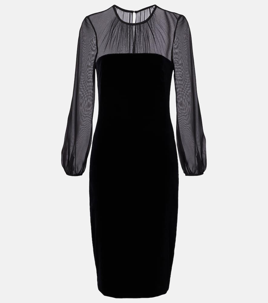 max mara carl embellished silk velvet midi dress