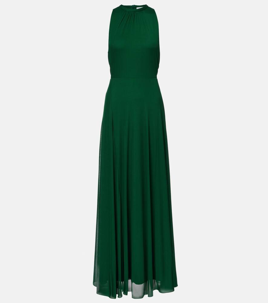 max mara carnet mesh jersey maxi dress