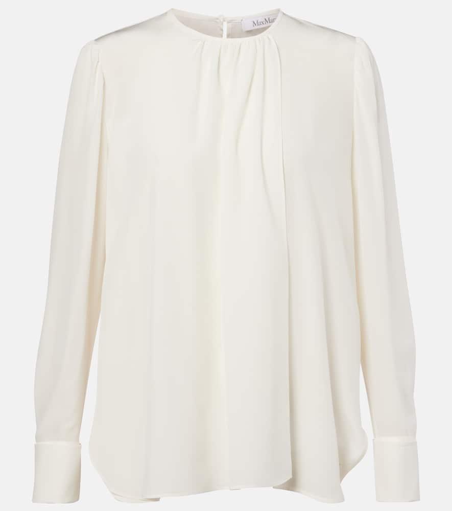 max mara carol draped silk blouse