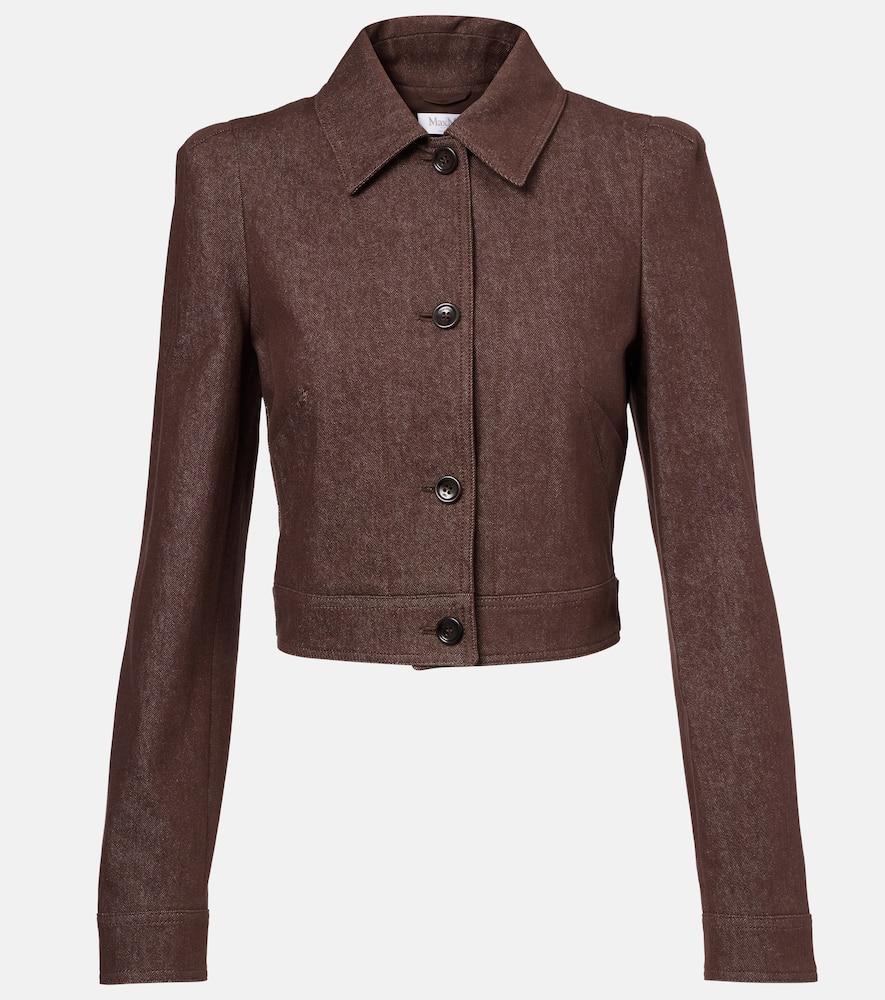max mara carpa cropped cotton jacket