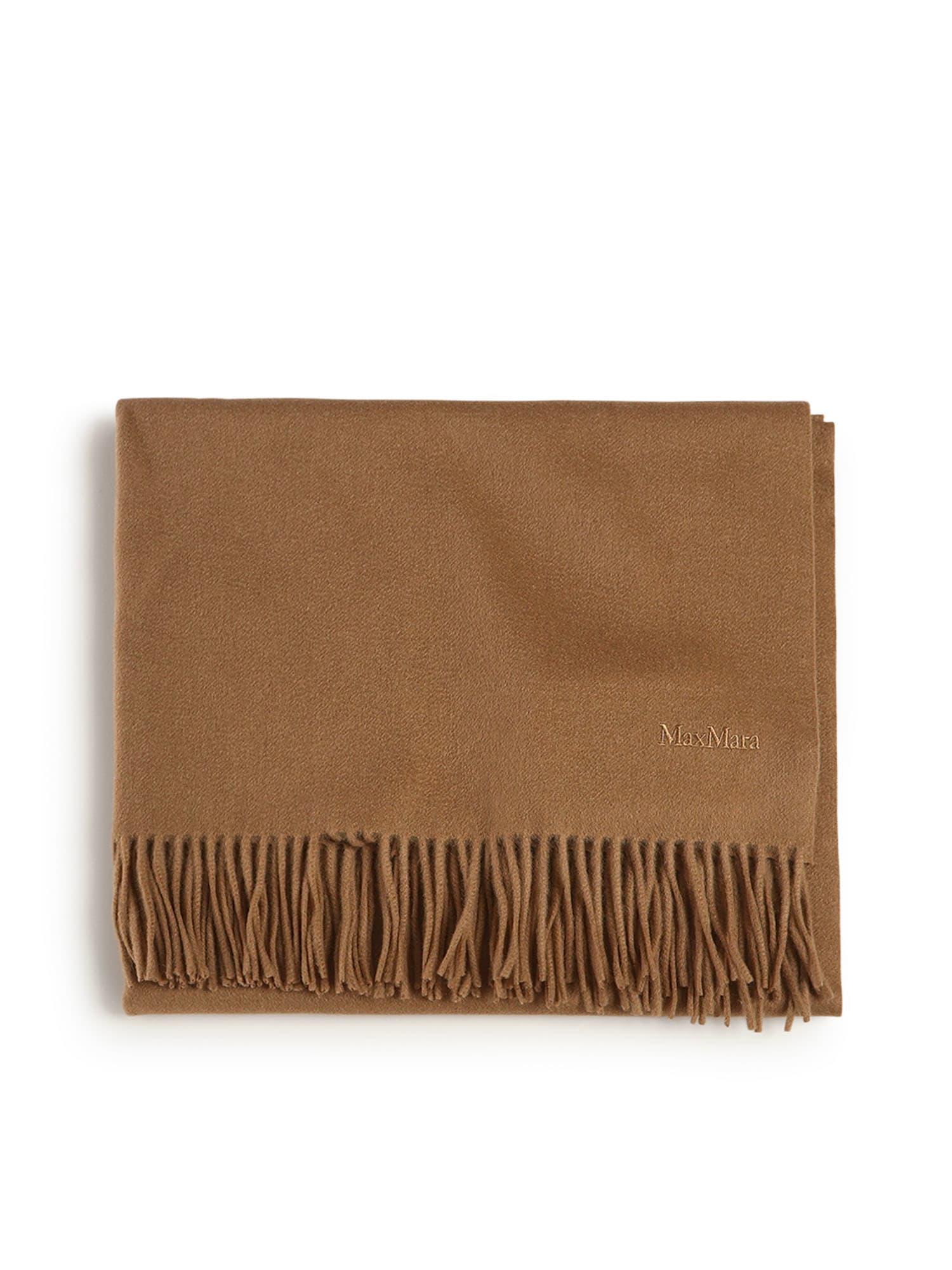 max mara cashmere stole with embroidery and fringes