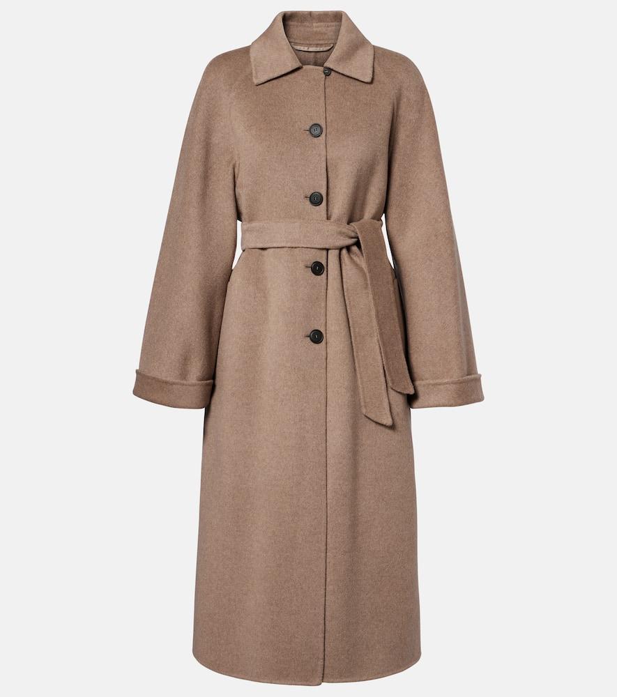 max mara centro belted cashmere coat