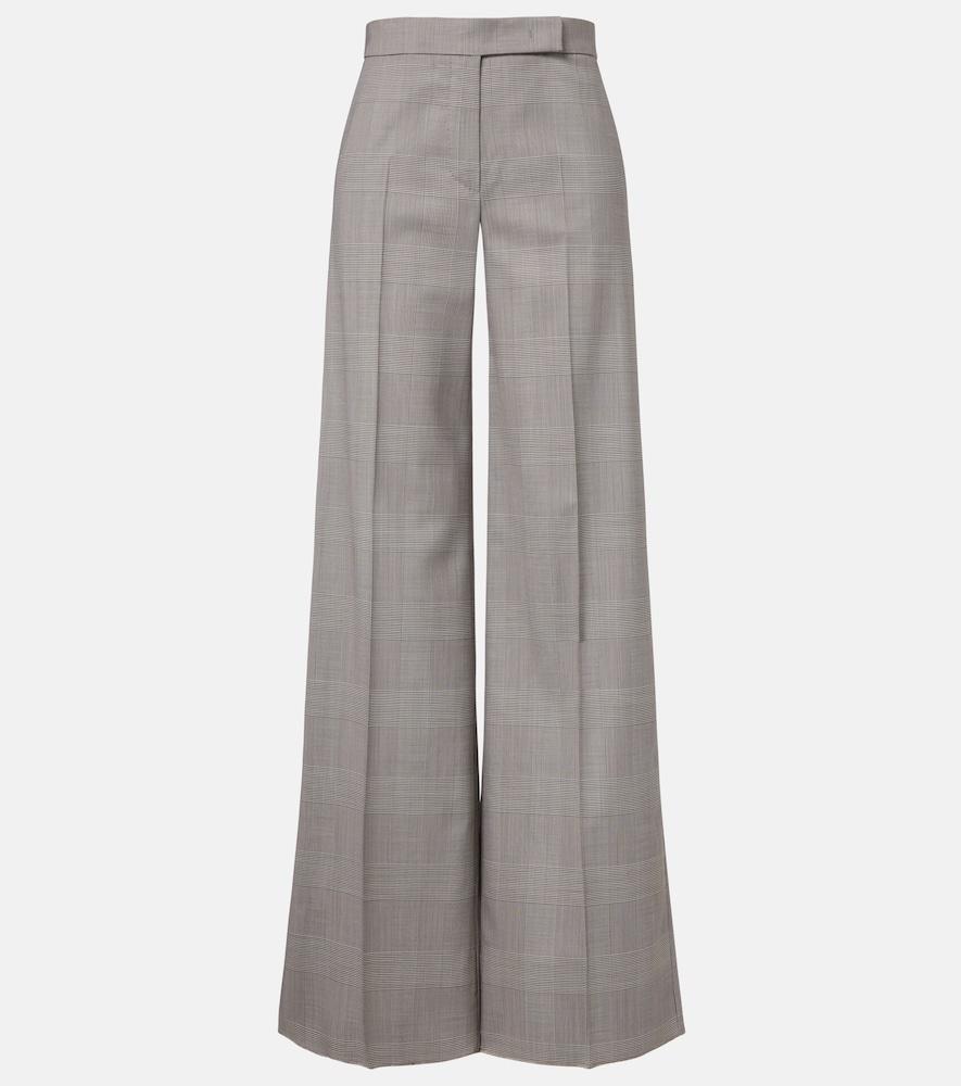 max mara checked virgin wool wide