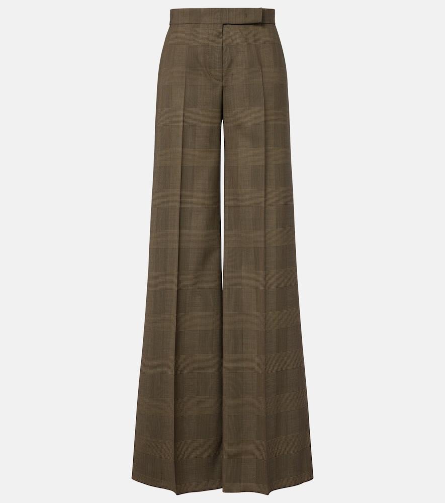 max mara checked virgin wool wide