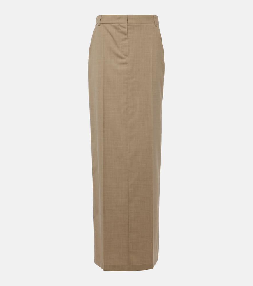 max mara circe virgin wool maxi skirt