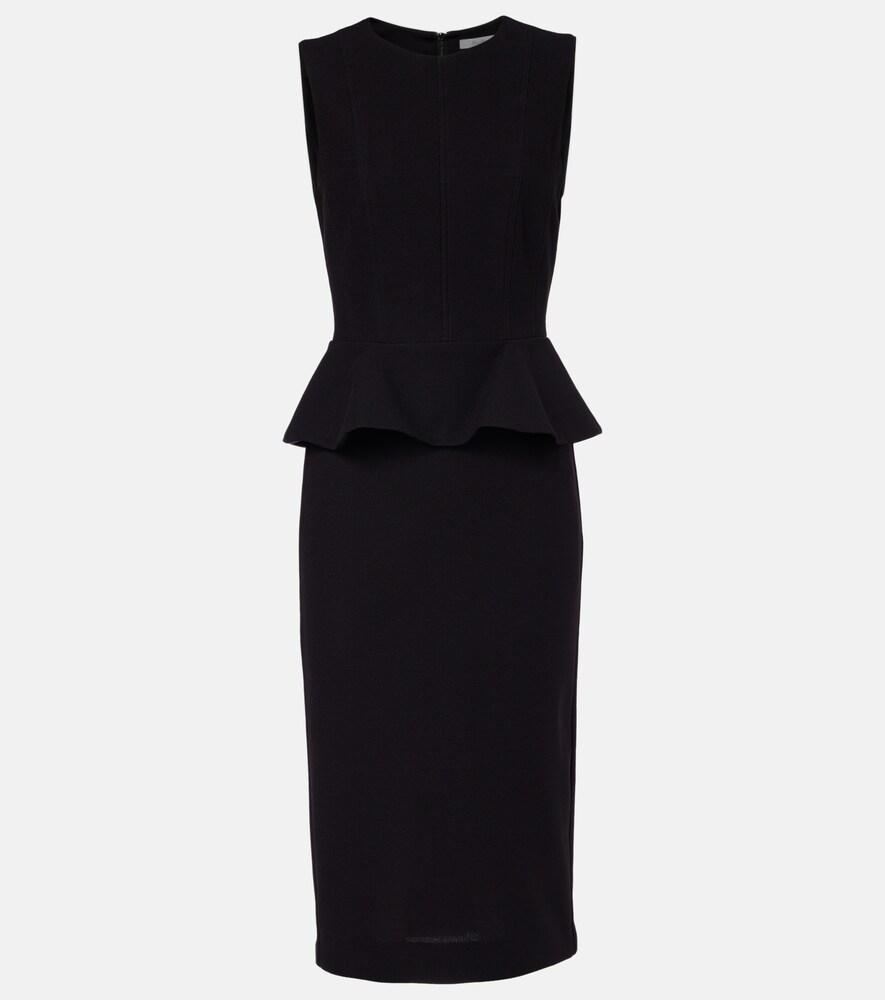 max mara cosmos peplum jersey midi dress