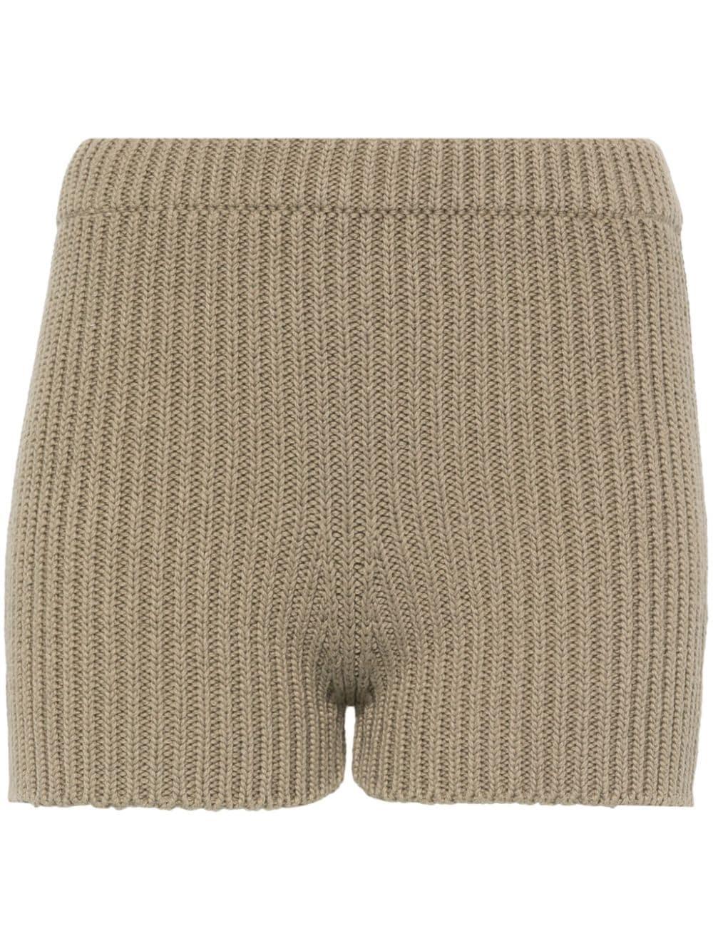 max mara cotton knitted shorts