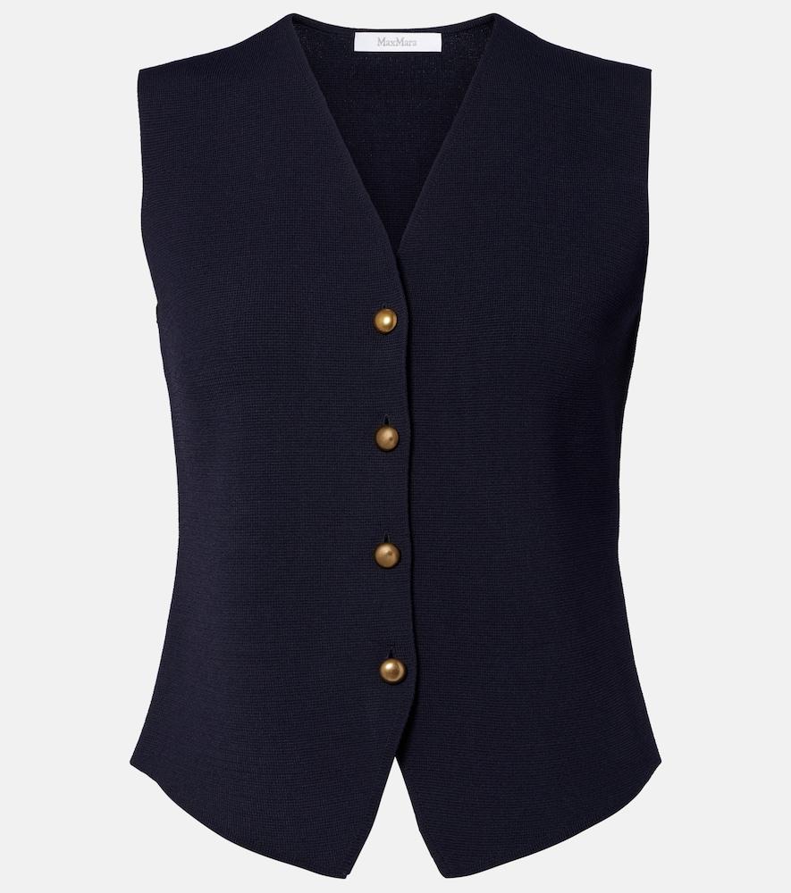 max mara crêpe vest