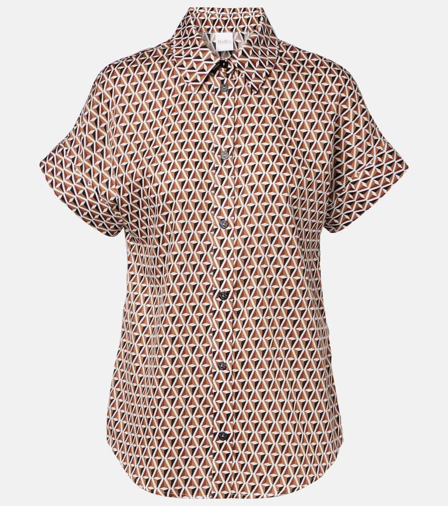 max mara crea printed cotton shirt