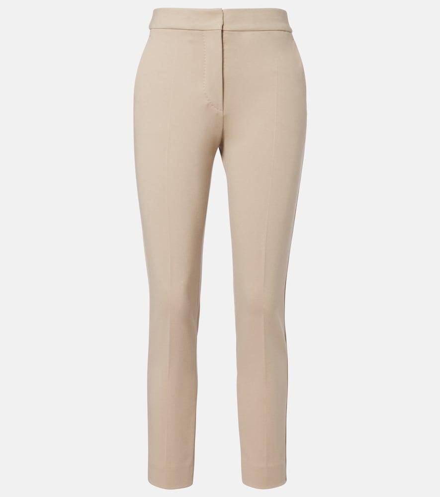 max mara cropped jersey slim pants