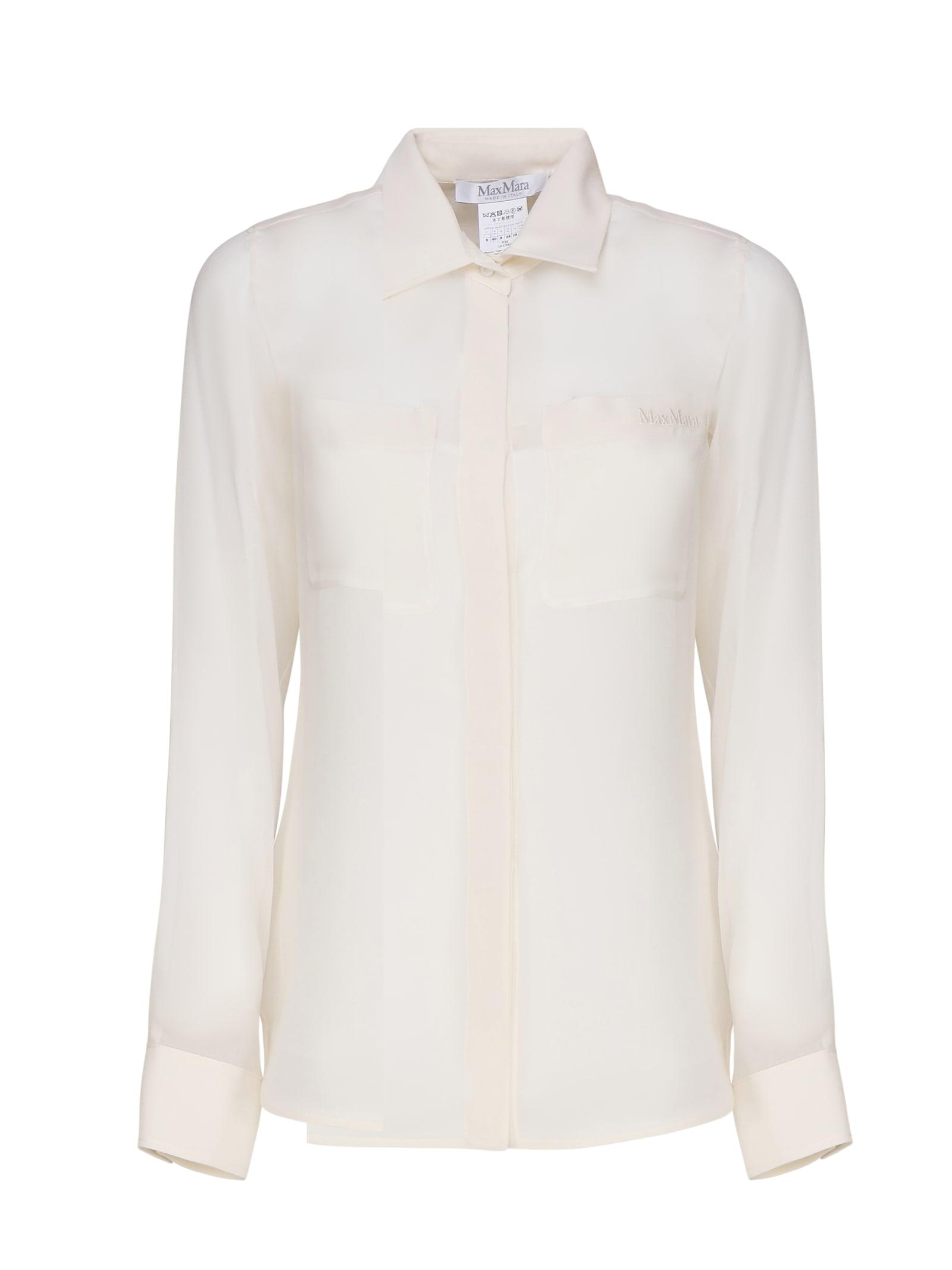 max mara curved hem long-sleeved shirt