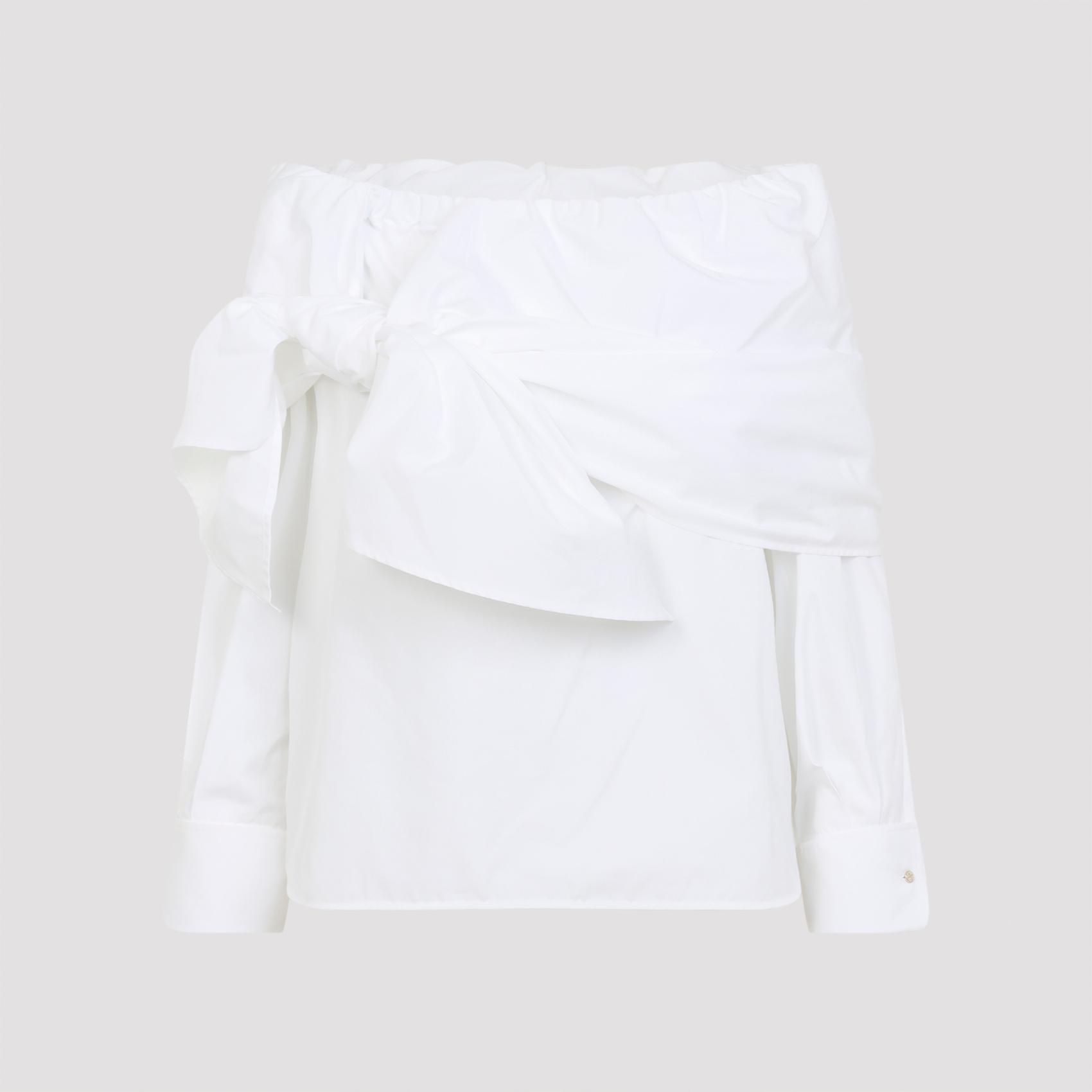 max mara curvone shirt white cotton - women